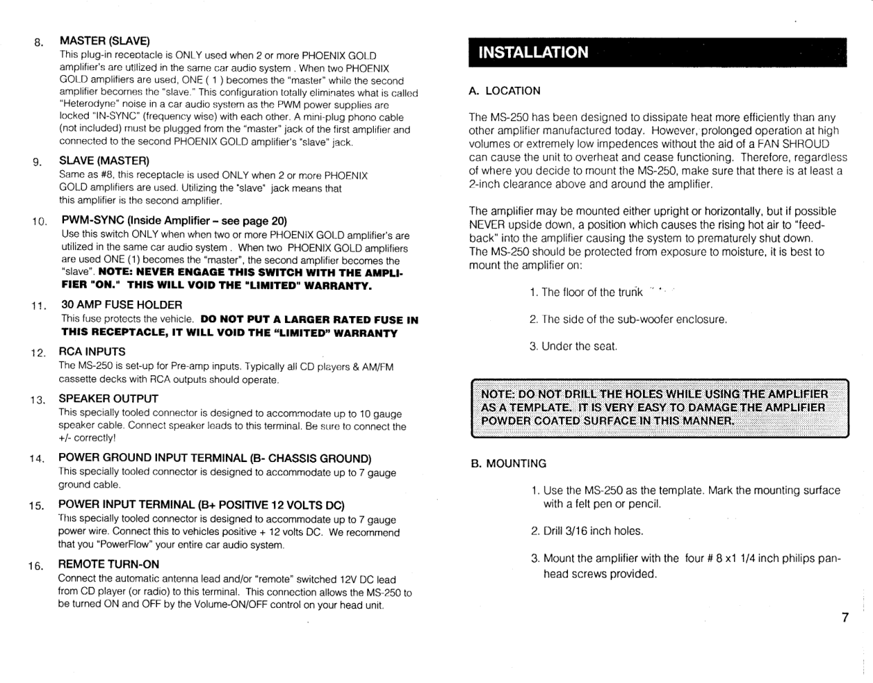 MS-250 manual page 3