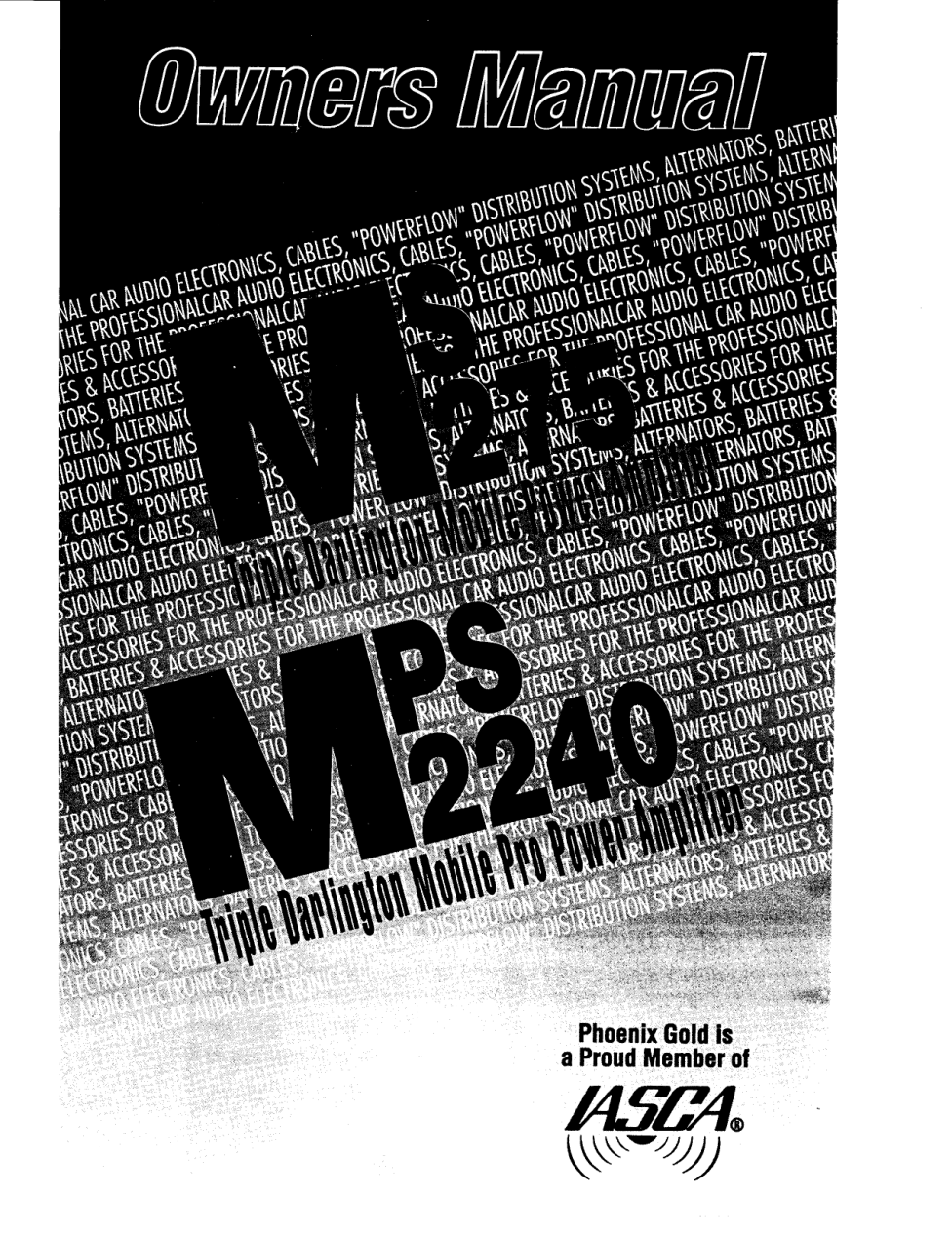 MS-275 manual cover