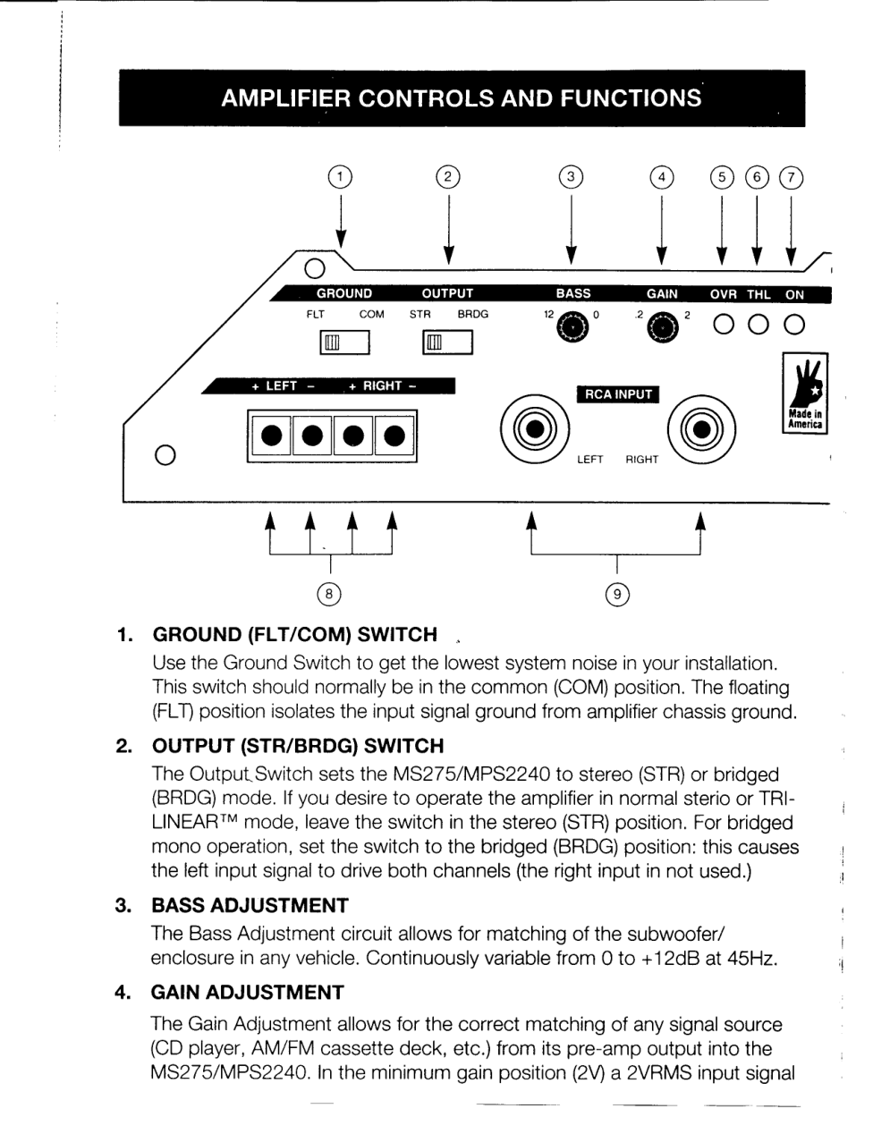 MS-275 manual page 2