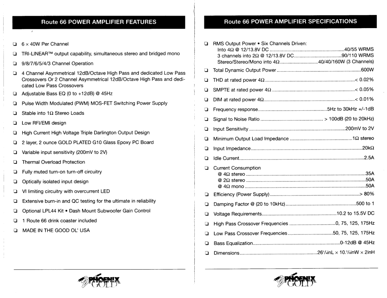 Route 66 manual page 2